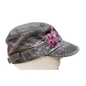 '47 Twins Boston Red Sox Sun Tripper Hat Cap Gray Pink Logo MLB Baseball Womens